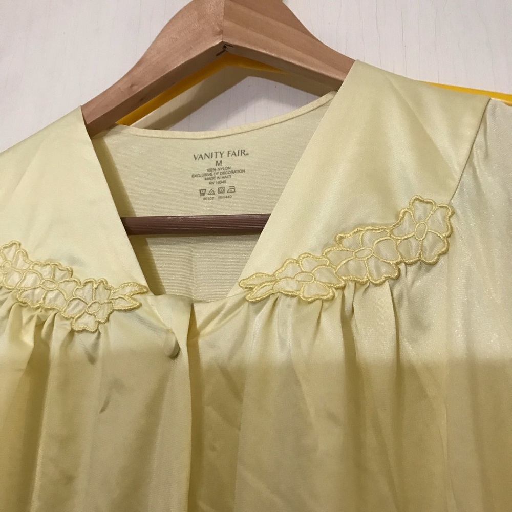 Vintage Vanity Fair Pajama Set- Pants/Top Lemon Yellow